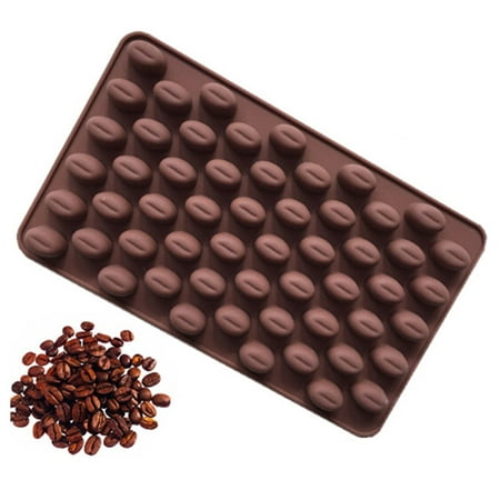 

HUKOER Silicone 55 Cavity Mini Coffee Beans Chocolate Sugarcraft Candy Mold Mould Fondant Cake Decorating Baking Pastry Tools 1 Pack C43