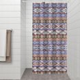 thumbnail image 2 of Boho Blue Knitted Ethnic Pattern Shower Curtain 36"x72" ,Bathroom Decorative Shower Curtains Set with 12 Hooks,Modern Waterproof Washable Shower Curtain, 2 of 6