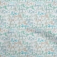 thumbnail image 1 of oneOone Silk Tabby Turquoise Blue Fabric Text Sewing Material Print Fabric By The Yard 42 Inch Wide, 1 of 5