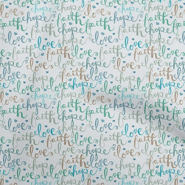 oneOone Silk Tabby Turquoise Blue Fabric Text Sewing Material Print Fabric By The Yard 42 Inch Wide