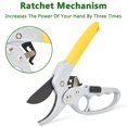thumbnail image 3 of Ratchet Pruning Shears Professional Garden Shears Sharp Hand Shears, 3 of 5