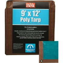 Do it Best Tools Poly Tarp - Medium Duty, Durable - 9' x 12', Green/Brown