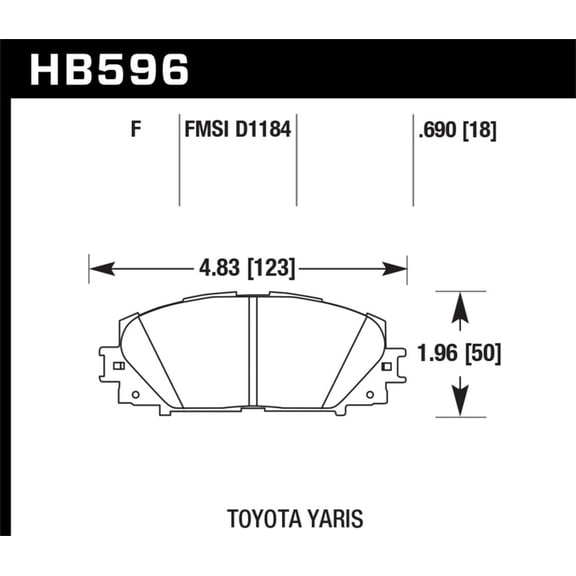 Hawk Performance Hb596b.690 Hps 5.0 Disc Brake Pad Fits select: 2010-2013,2015 TOYOTA PRIUS