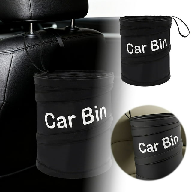 BotaniNest Multifunctional Trash Can Collapsible Spiral Garbage Auto Interior Waste Storage Container With Lid For Vehicle Organizer