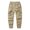 a-Khaki, variant on QHFBli Mens Multi Pockets Cargo Pants Button Fly Military Combat Ripstop Jogger Trouser