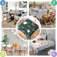 thumbnail image 4 of Dark Green Christmas Tree Pattern Square Tablecloth,Waterproof Square Table Cover,Wipeable Spillproof Washable Table Cover for Home Kitchen Party Decor 42"X42"(107x107cm), 4 of 6