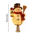 thumbnail image 3 of 3D Lighted Christmas Tree Topper Collection, Snowman Tree Topper, LED Warm White Twinkling Lights, Indoor Home Decor, Vintage Holiday Ornament, 3 of 7