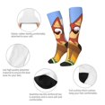 thumbnail image 3 of Masiiu Bluey Print Adult Crew socks, Comfortable Novelty Colorful Patterned, Breathable, Stylish Colorblock for Men Women, 3 of 6