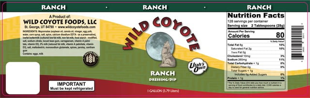 Wild Coyote Foods Signature Ranch Gallon