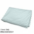 thumbnail image 5 of Modern Floor Pillow Lounger Cover, Soft Colored Skewed Bold Stripes Lines Contemporary Style Simplistic Design, Nap Mat Printed Fabric Case for 5 Pillows, 88" x 27", Pale Blue White, by Ambesonne, 5 of 5