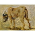 thumbnail image 2 of Johann Till the younger 24x19 Gold Ornate Framed and Double Matted Museum Art Print Titled - Brown Mastiff, 2 of 4