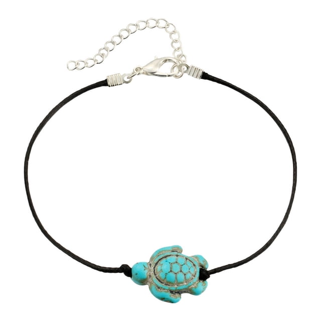 Tobillera delicada con cadena sencilla en forma de tortuga, cadena de pie a la moda, adorable cadena de tobillo para mujer y niña.