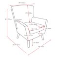 thumbnail image 2 of Fauteuil Demi CorLiving en lin en beige, 2 of 5