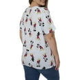 thumbnail image 4 of Women's Plus Size Disney Mickey Mouse T-Shirt All-Over Print Blue Cotton Poly, 4 of 8