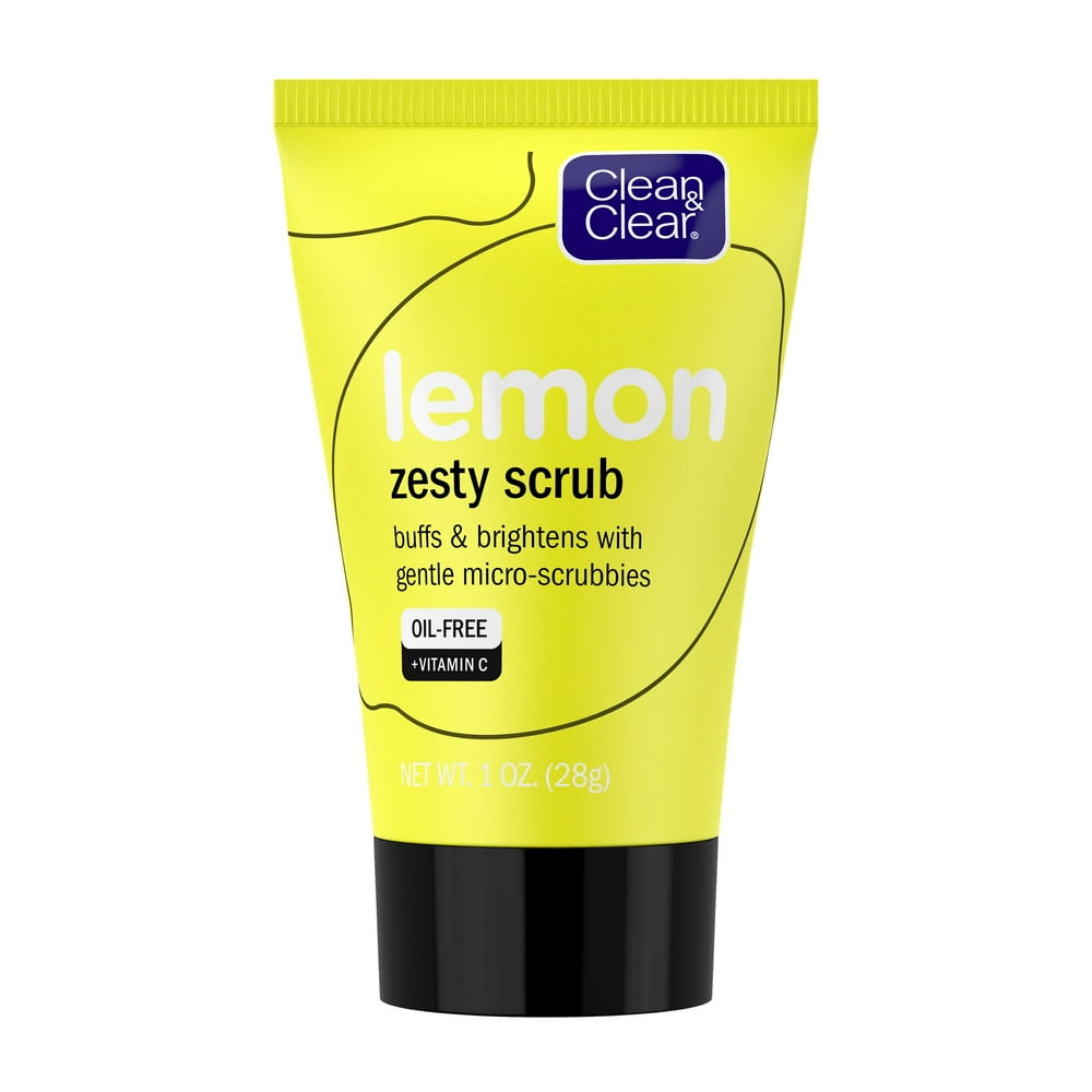 Clean & Clear Lemon Zesty OilFree Face Scrub with Vitamin C, 1 oz