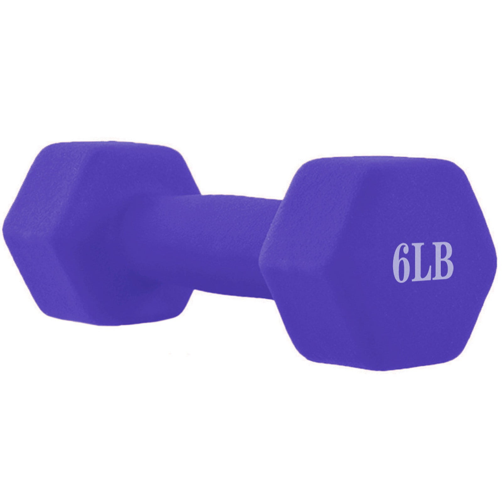 Set of 2 Neoprene Coated Purple Dumbbell Weight Lifting Training--6lbs to 15lbs 