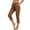 Brown, variant on Womens Capris with Pockets and Drawstring Side Split Sweatpants Capris Cropped Jogger Running Pants