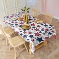 thumbnail image 6 of Red White Blue Baseballs and Stars Pattern Rectangle Tablecloth 60"x102",Waterproof Polyester Rectangle Table Cloth, Wipeable Spillproof Polyester Tablecloth for Dining, Camping, Indoor and Outdoor, 6 of 6