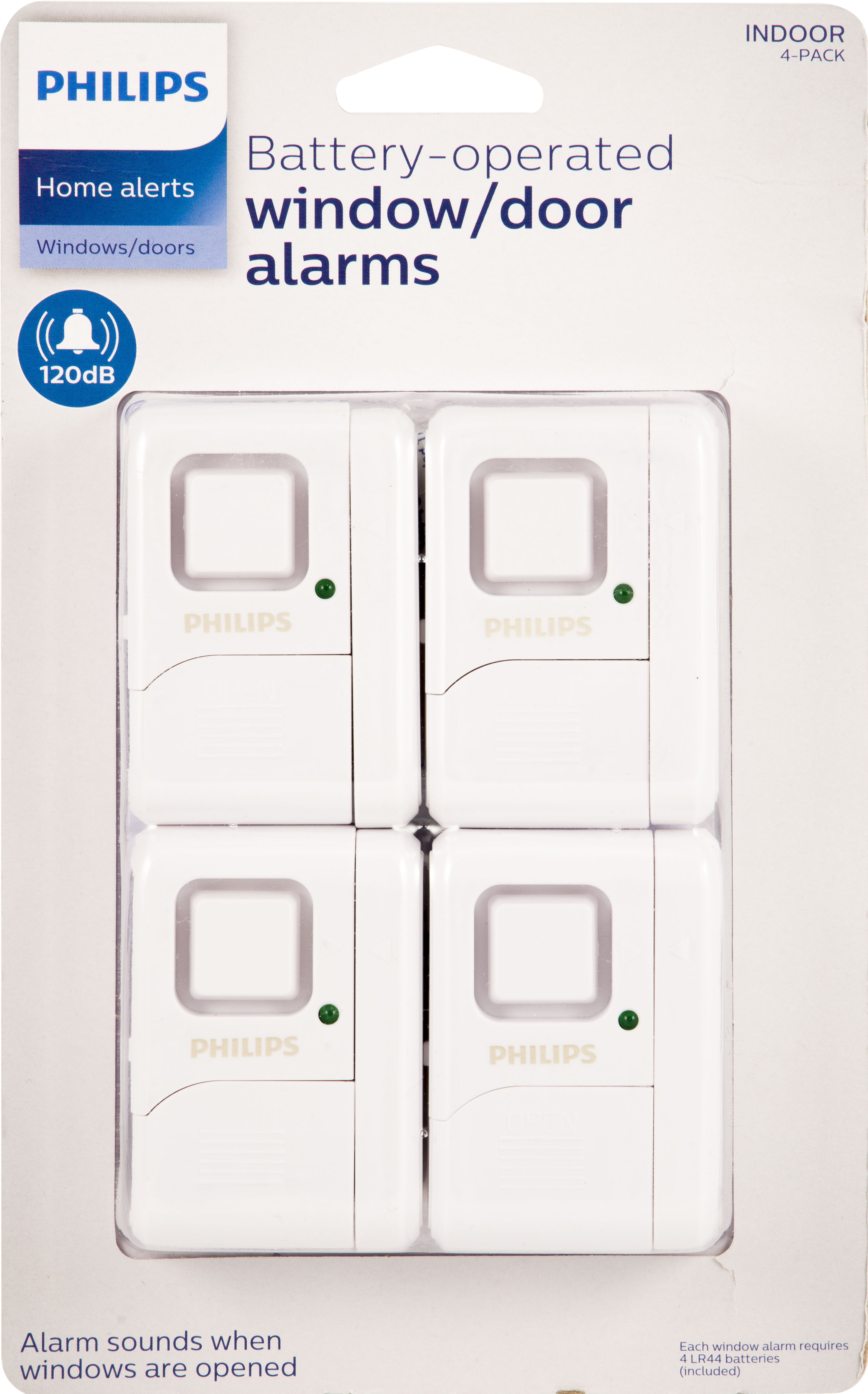 Philips Personal Security Window and Door Alarm, 4-Pack, White - image 3 of 9
