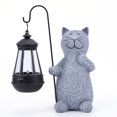 thumbnail image 1 of Luz de escultura de gato luz Solar de estatua de Animal creativa para el hogar Patio césped, 1 of 9