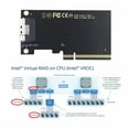 thumbnail image 4 of FVH External Slimline SFF-8654 8X 74Pin to PCIE Express 3.0 PCIE4.0 Raid Card VROC Raid0 Hyper Adapter, 4 of 9