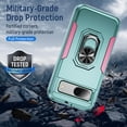 thumbnail image 5 of KOMI pour Google Pixel 8a, Étui avec Protecteur d'Écran, Béquille Anneau Réglable à 360 Intégré, Protection Militaire, Armure Antichoc - Vert, 5 of 5