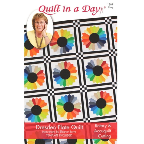 Quilt in a Day Dresden Plate Quilt Pattern (Template Included)
