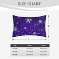 thumbnail image 3 of Fotbe Dark Purple Snowflakes Pillow Cases - Envelope Closure - Luxury, Extra Soft, Cooling Pillow Covers - Wrinkle, Fade, Stain Resistant-14"x20", 3 of 8