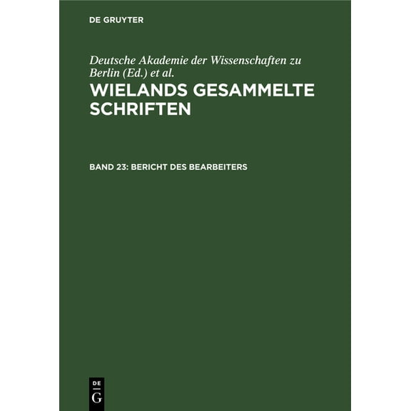 Bericht Des Bearbeiters, (Hardcover)