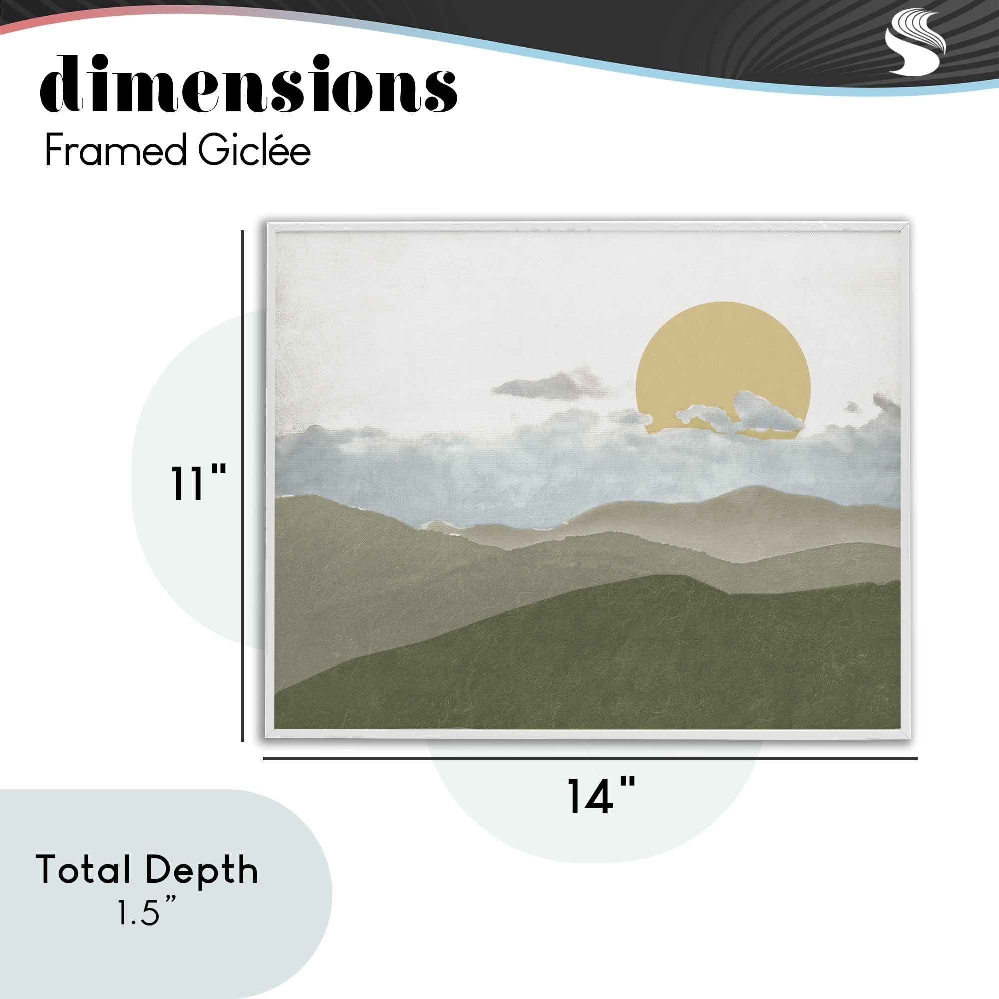 Stupell Industries Earthen Dreams Sunrise White Framed Giclee Art, design by Elizabeth Medley