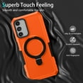 thumbnail image 5 of TECH CIRCLE Case for Galaxy A25 6.5", Premium Plastic/TPU Hard Case with Sturdy View Kickstand Military Drop Shockproof Protective Rugged Slim Back Cover Shell for Galaxy A25 6.5" 2023,Orange, 5 of 8