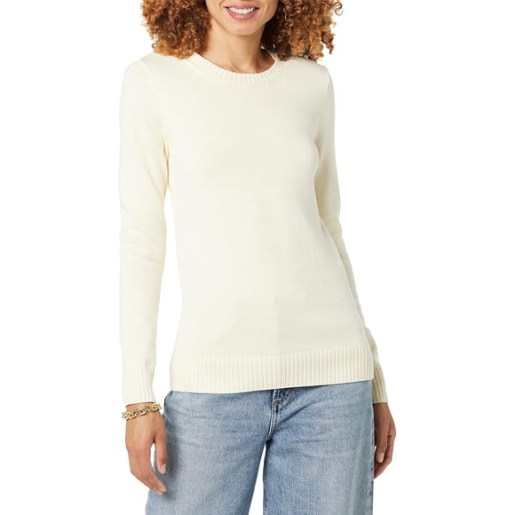 walmart Essentials Women's Standard 100% Cotton Crewneck Sweater