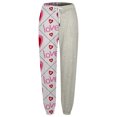 thumbnail image 1 of Gibobby pantalones de vestir mujer cintura alta Pantalones deportivos informales con cordón y estampado digital de amor con sueltas para mujer (Beige, M), 1 of 4