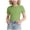 Light Green, variant on Girls' Shirt Short Sleeve Basic Top Tween Summer Ribbed T-Shirt Teen Cute Fitted Soft Tee for Kids (Pink, 15-16 Years)
