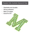 thumbnail image 3 of Uxcell Iron on Patch Decorative A-Z Green Glitter Alphabet Applique Rhinestone English Letter 26 Pack, 3 of 6