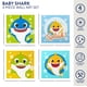 thumbnail image 2 of Set de lienzo para pared Idea Nuova Baby Shark, paquete de 4 unidades, 28 x 28 cm, 2 of 6