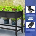 thumbnail image 6 of ModFusion Raised Garden Bed, 400lb Capacity, Weather Resistant Poly Wood, Adjustable Wheels, Legs, 46.5" Width, 6 of 6