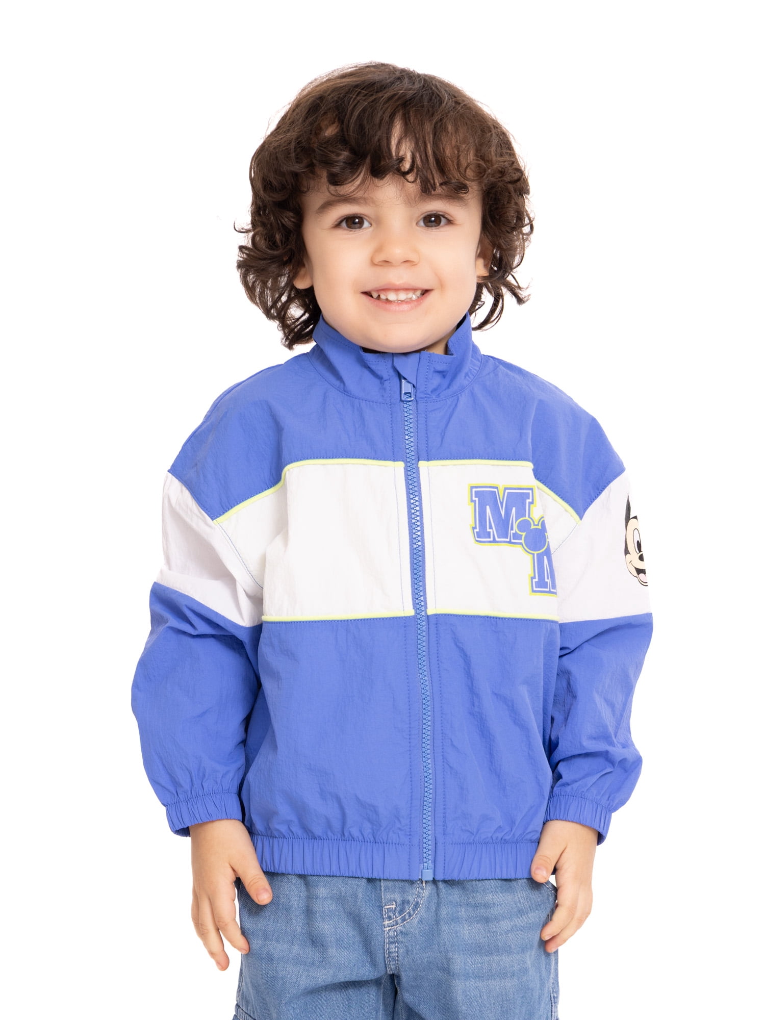 Mickey Mouse Toddler Full Zip Jacket with Long Sleeves, Sizes 12M-5T