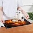thumbnail image 4 of WOBOGO Acrylic Serving Trays 15.7x11.8 Inch Spill Proof Clear Decorative Organizer with Handle A Pumpkin Head on Fire, 4 of 7