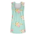 thumbnail image 4 of Wycnly Summer Saving Tank Top for Women Tank Tops Women Lightweight Loose Fit Pleated Tunic Blouses Trendy Floral Print Sleeveless T Shirt Ladies Sleeveless Shirt, 4 of 5