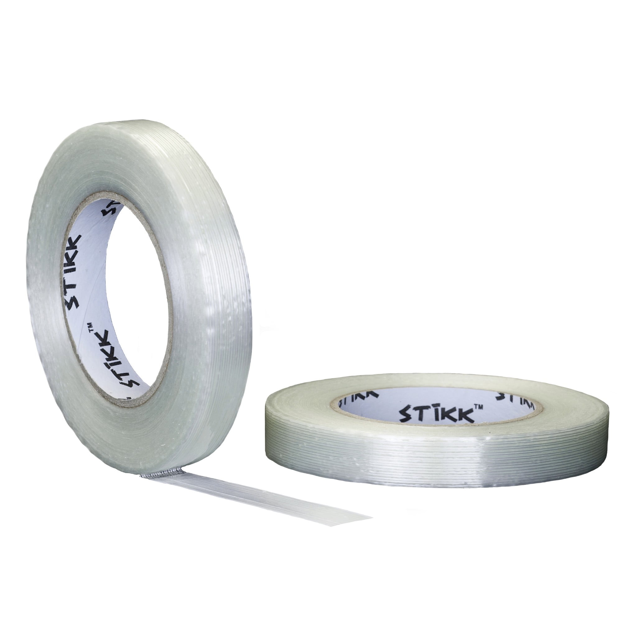 2 Pack 3/4' .75 inch x 60 Yard (18mm x 55m) 5 Mils Thick STIKK Clear Filament Tape