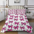 thumbnail image 1 of Erosebridal Princess Bowknot Quilt Sets for Queen Size Bed, Pink Ribbon Bed Set, Cartoon Theme Decor 3pcs, 1 of 5