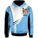 thumbnail image 3 of Sudadera con capucha y estampado de la bandera de Fiji de estilo vintage para hombre, estilo hip hop, sudaderas con capucha de moda, jerseys de gran tamaño con el emblema nacional de Fiji, 3 of 5