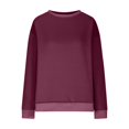 thumbnail image 6 of qolati Oversized Sweatshirts for Women Fashion Crewneck Long Sleeve Slit Pullover Tops Color Block Ribbed Trim Shirts Teen Girl Preppys Clothes 2024, 6 of 8