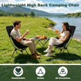 thumbnail image 3 of Djiypn Ultralight Folding Camping Chair, Heavy Duty Portable Compact for Outdoor Camp, Travel, Beach, Picnic, Festival, Hiking, Lightweight Backpacking, 3 of 6