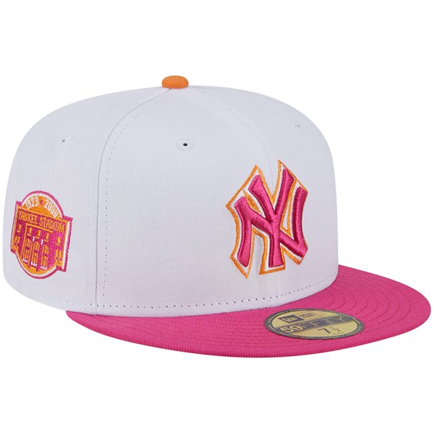 Men's New Era White/Pink New York Yankees Old Yankee Stadium 59FIFTY Fitted Hat