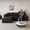Black-Left, variant on 96” L - Shape Boneless Modular Sectional Cloud Couch with Chaise - Modern Comfy Corduroy couches for Living Room - Memory Foam Sofa, No Assembly Required (Black)