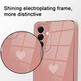 thumbnail image 4 of Compatible with Samsung Galaxy A13 5G Case Luxury Love Heart Plating Gold Bumper Upgraded Full Camera Protection Soft TPU Shockproof Anti-Scratch Phone Cover-Pink, 4 of 6