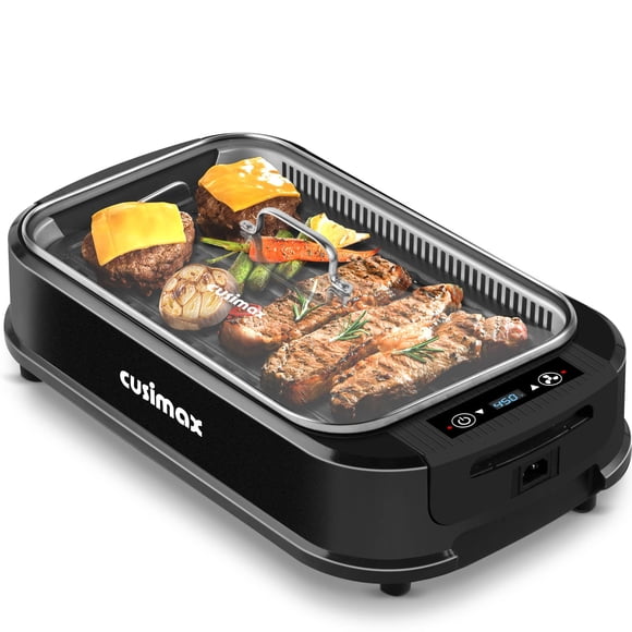 Parrilla eléctrica de interior CUSIMAX 1500 W con pantalla LED