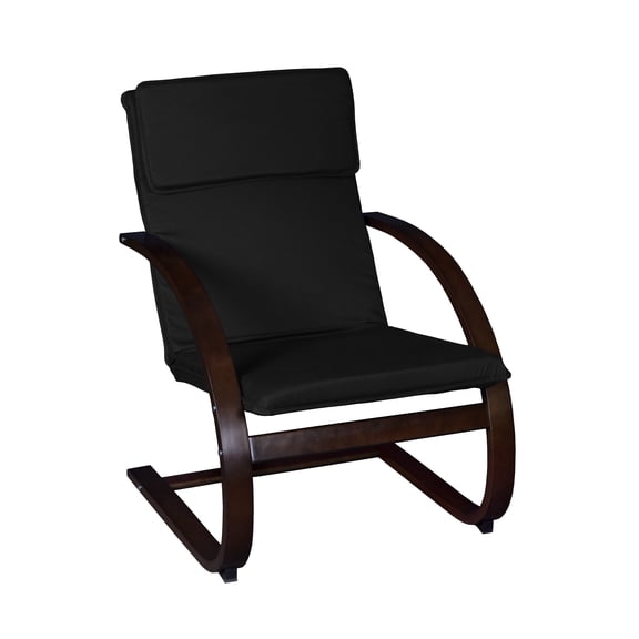 Niche Mia Bentwood Reclining Chair- Mocha Walnut/ Black